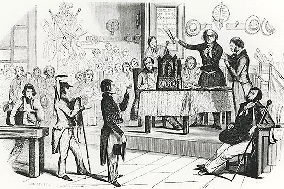 The reception ceremony, according the newspaper “L’Illustration” in 1845