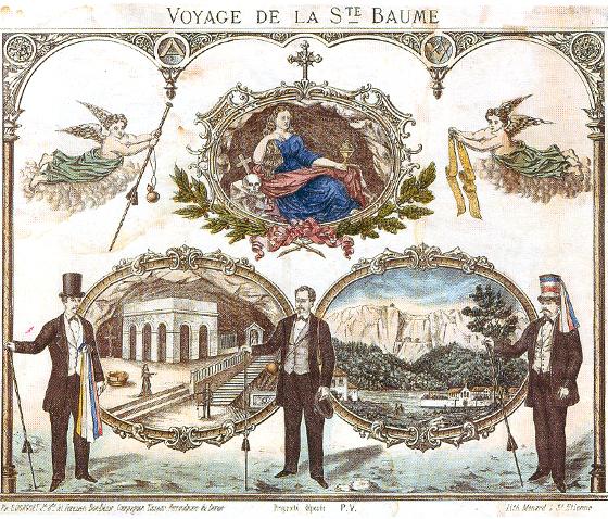 Voyage de la Sainte-Baume, lithographie vers 1875