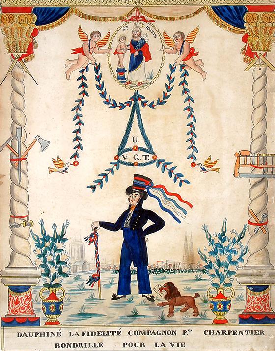 Dauphiné la Fidélité, Compagnon Passant House Carpenter, by Leclair (circa 1820)